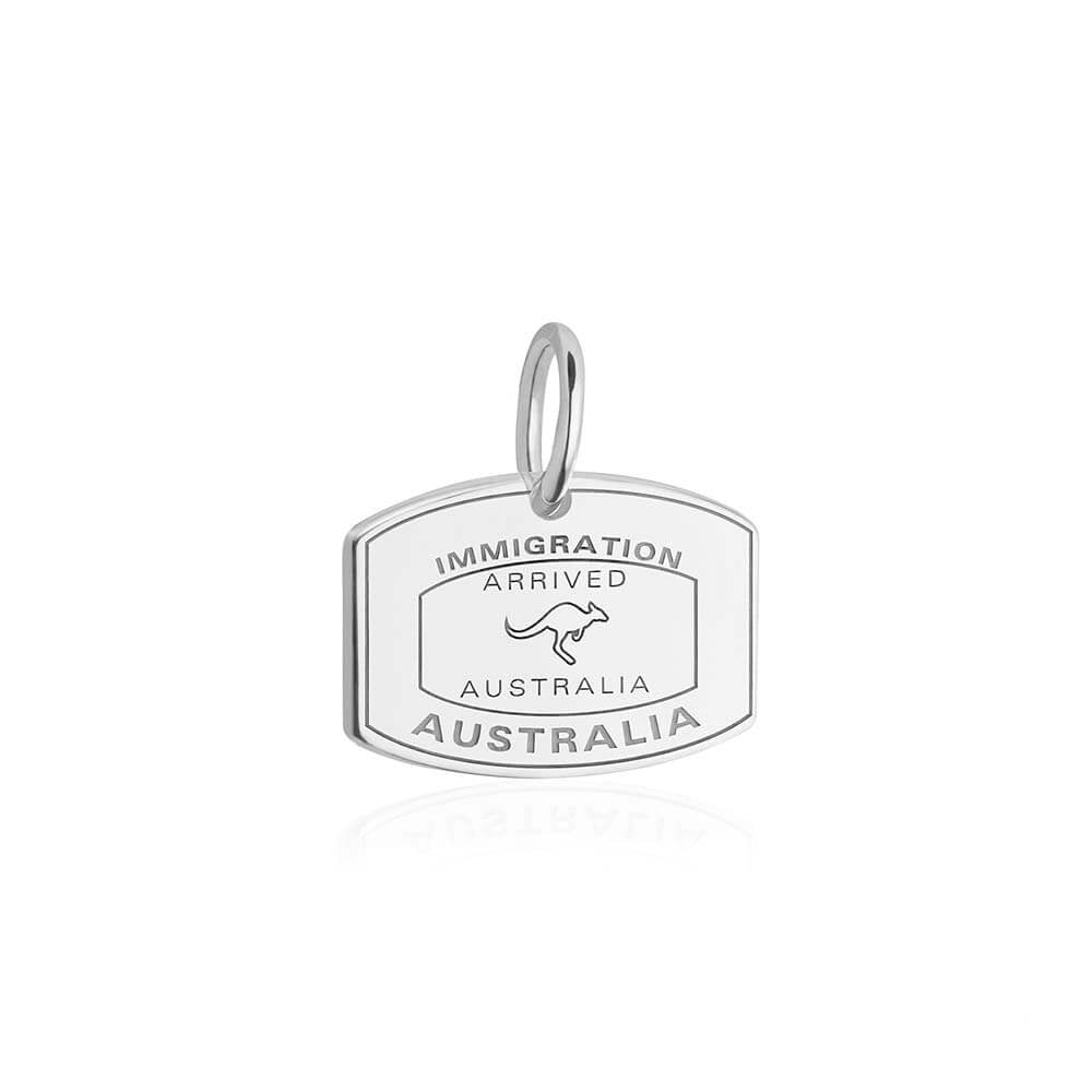 Sterling Silver Australia Charm, Passport Stamp (SHIPS JUNE) - JET SET CANDY  (1720208031802)