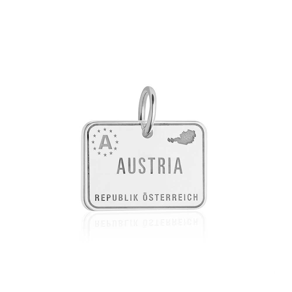 Sterling Silver Austria Passport Stamp - JET SET CANDY  (1720201183290)