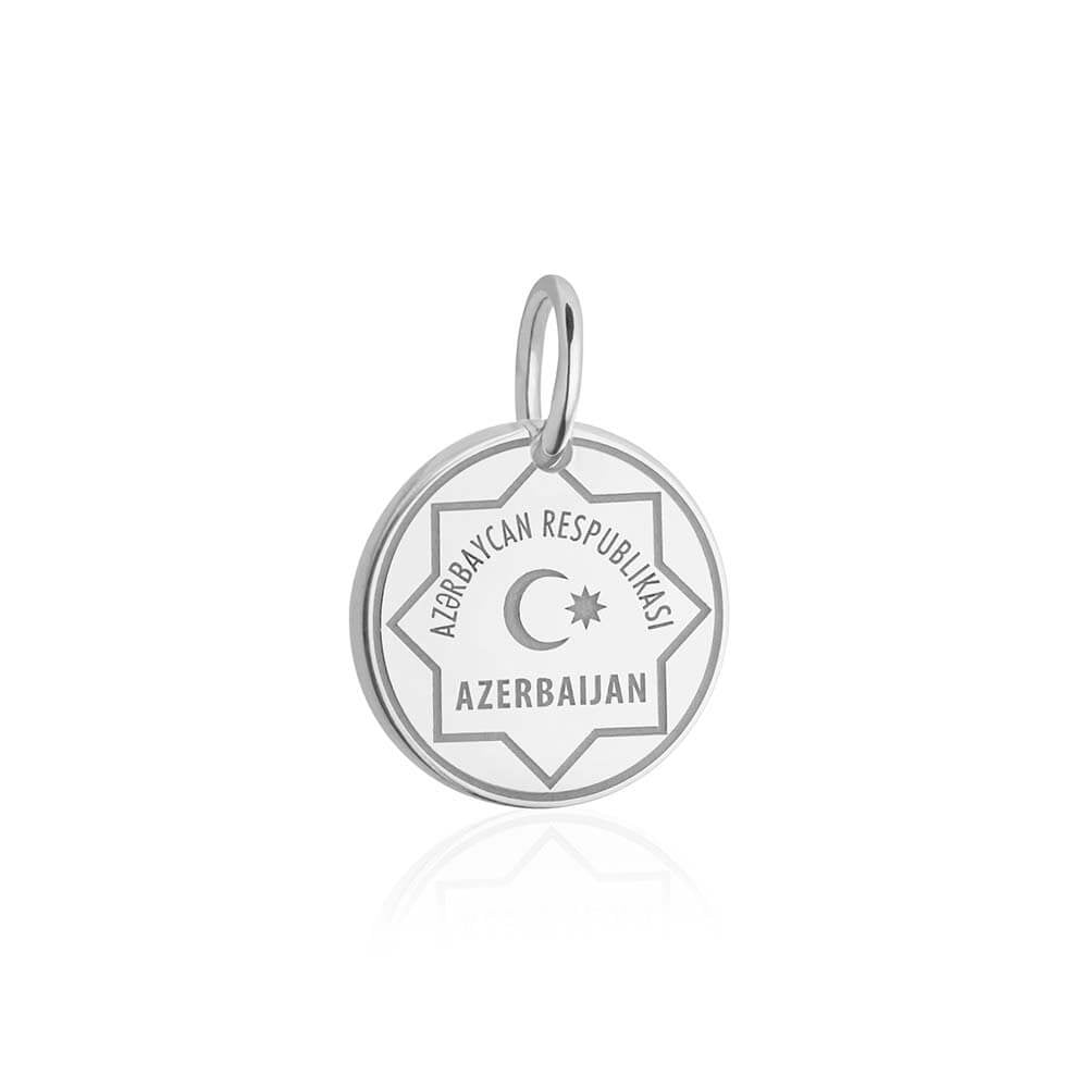 Sterling Silver Charm, Azerbaijan Passport Stamp (SHIPS JULY) - JET SET CANDY  (1720199708730)