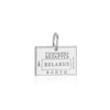 Belarus Passport Stamp Charm Silver
