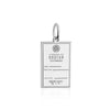 Bhutan Passport Stamp Charm Silver