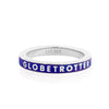 Globetrotter Ring, Blue Enamel, Silver