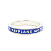 Airplane Mode Ring, Blue Enamel, Silver