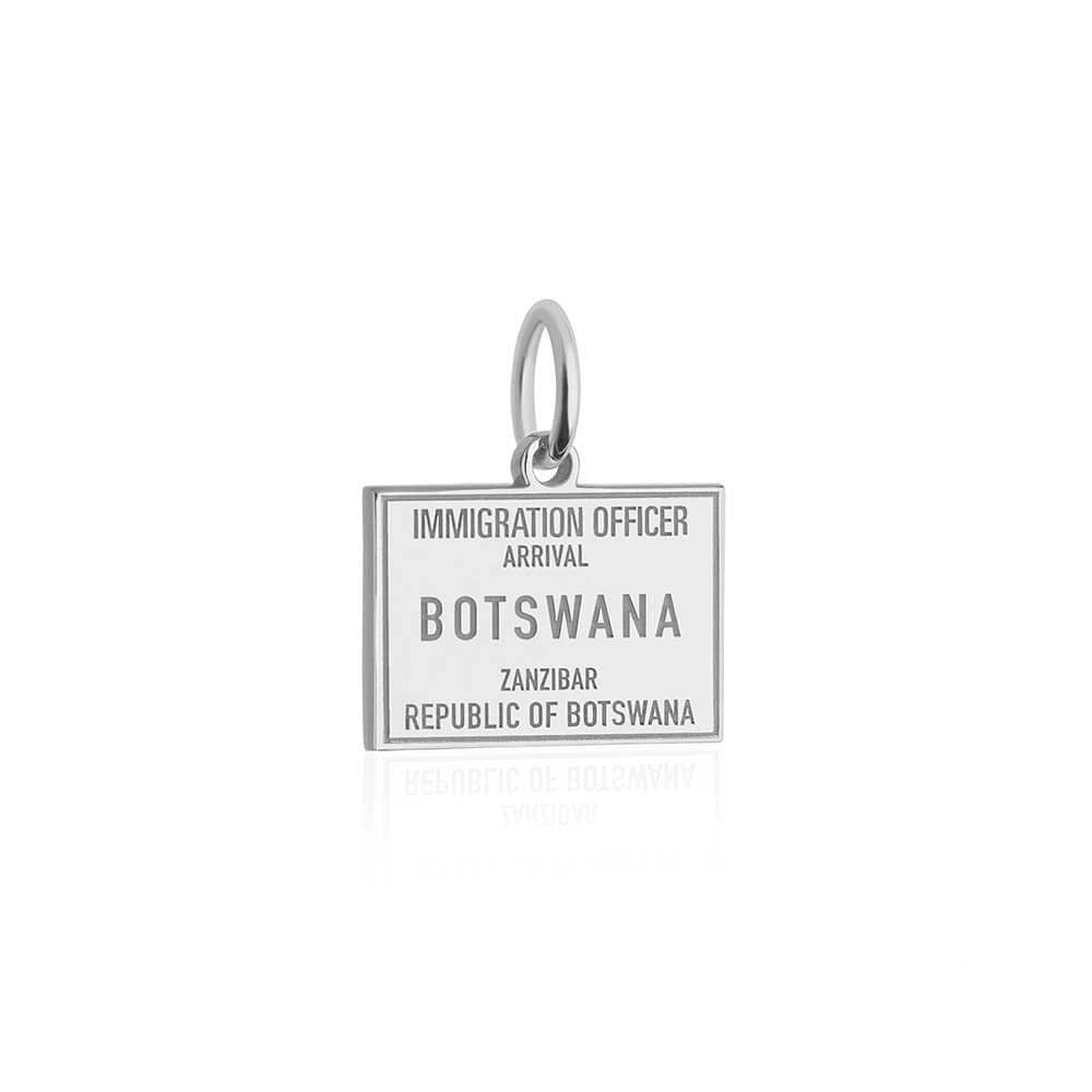 Sterling Silver Travel Charm, Botswana Passport Stamp - JET SET CANDY  (1720204853306)