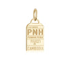 Solid Gold Cambodia Charm, PNH Phnom Penh Luggage Tag - JET SET CANDY  (1720180736058)