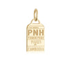 Gold Cambodia Charm, PNH Phnom Penh Luggage Tag - JET SET CANDY  (1720180736058)