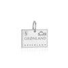 Greenland Passport Stamp Charm Silver