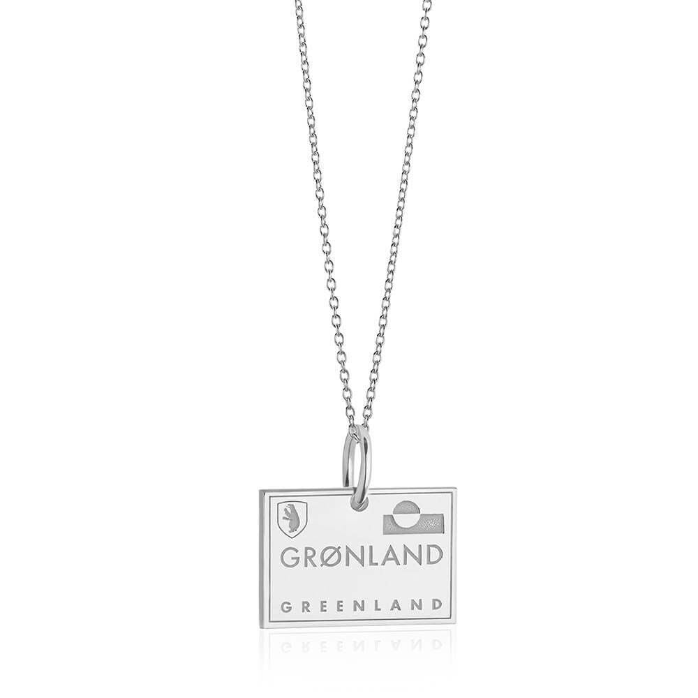 Silver Greenland Charm, Passport Stamp - JET SET CANDY  (2419372621882)