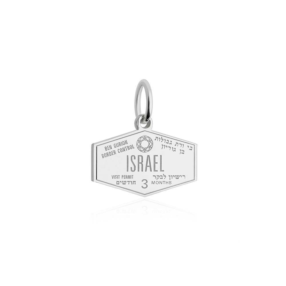 Silver Israel Charm, Passport Stamp - JET SET CANDY  (1720206164026)