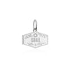 Israel Charm, Passport Stamp Charm Silver