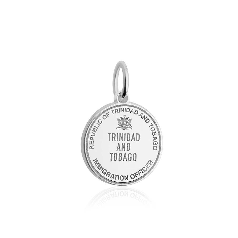 Silver Travel Charm, Trinidad and Tobago Passport Stamp - JET SET CANDY  (1720207048762)