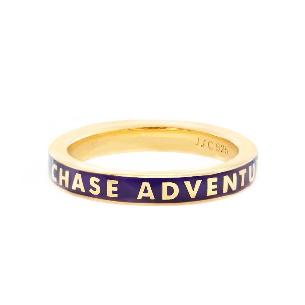 Purple Enamel Gold Ring, Chase Adventure - JET SET CANDY  (2276743053370)