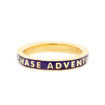 Purple Enamel Gold Ring, Chase Adventure