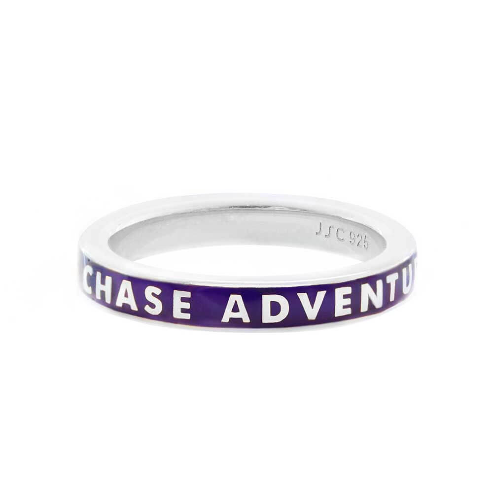 Purple Enamel Ring in Sterling Silver, Chase Adventure - JET SET CANDY  (1720209440826)