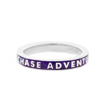 Purple Enamel Ring in Silver, Chase Adventure