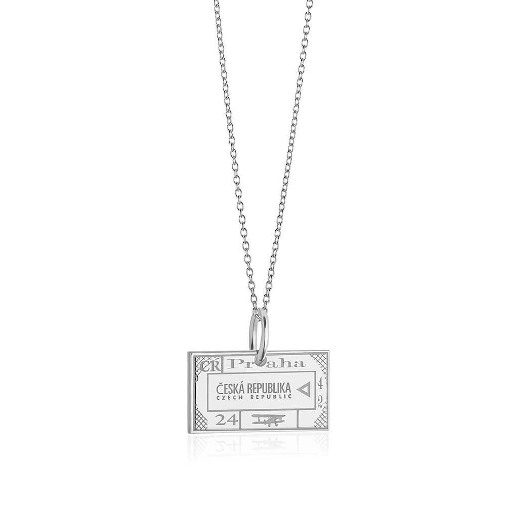 Sterling Silver Charm, Czech Republic Passport Stamp - JET SET CANDY  (1720202166330)