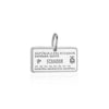Ecuador Passport Stamp Charm Silver