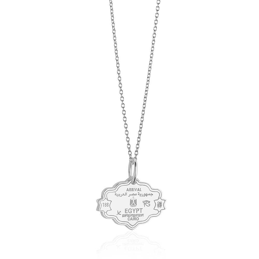 Sterling Silver Travel Charm, Egypt Passport Stamp (SHIPS JUNE) - JET SET CANDY  (1720205574202)