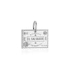 El Salvador Passport Stamp Charm Silver
