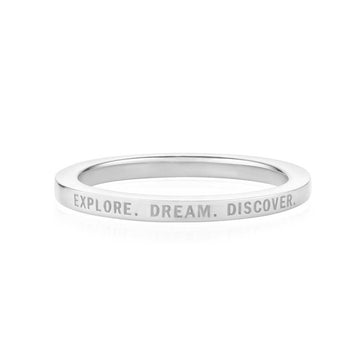 Explore Dream Discover Ring, Silver