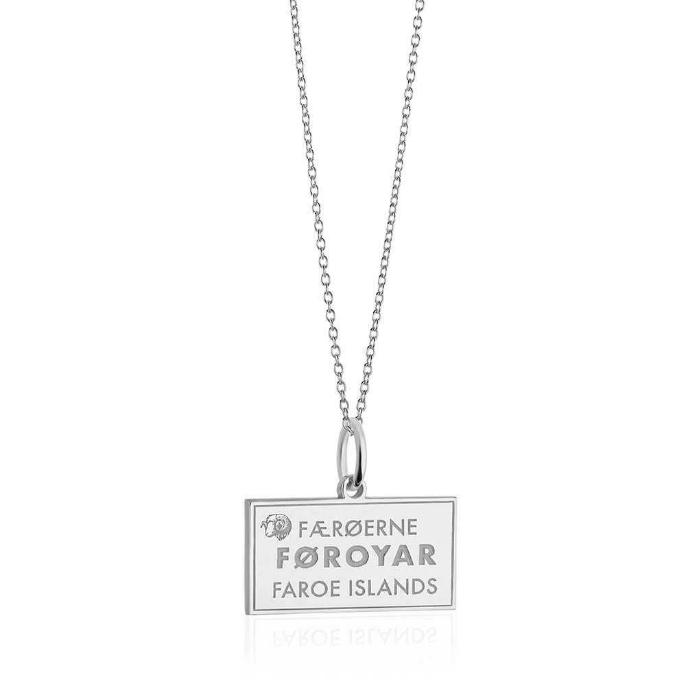 Sterling Silver Travel Charm, Faroe Islands Passport Stamp - JET SET CANDY  (1720202297402)