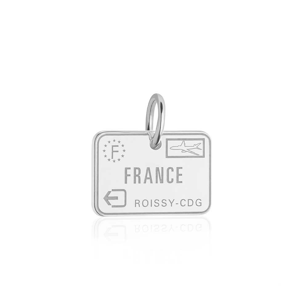 France Charm in Sterling Silver, Passport Stamp (SHIPS JUNE) - JET SET CANDY  (1720202362938)