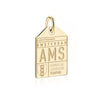 Solid Gold Amsterdam Charm, AMS Luggage Tag - JET SET CANDY (7781902680312)