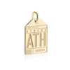 Gold Greece Charm, ATH Athens Luggage Tag - JET SET CANDY (7781392449784)