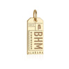 Solid Gold Birmingham, Alabama BHM Luggage Tag Charm (SHIPS JUNE) - JET SET CANDY  (4464898965592)