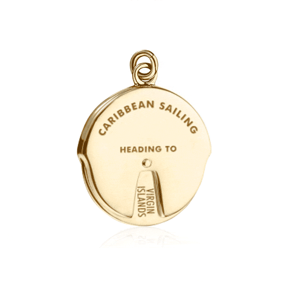 Solid Gold Caribbean Sailing Spinner Charm - JET SET CANDY (6961431642296)
