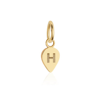 Alphabet Gold Charm, H