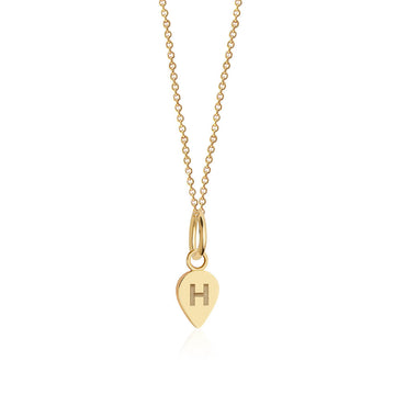 Alphabet Gold Charm, H