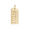 Indianapolis Indiana USA IND Luggage Tag Charm Solid Gold