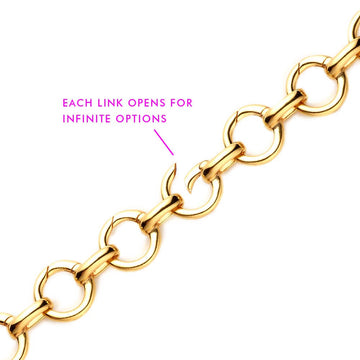 Infinity Link Charm Bracelet, Gold