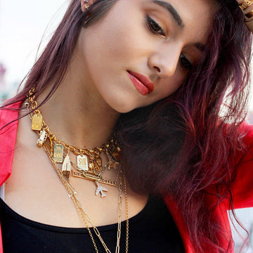 Gold New York Cutout Necklace