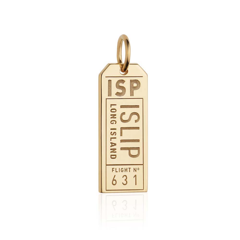 Gold Long Island ISP Luggage Tag Charm (4745351200856)