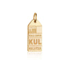 Solid Gold Asia Charm, KUL Kuala Lumpur Luggage Tag - JET SET CANDY  (1720186798138)