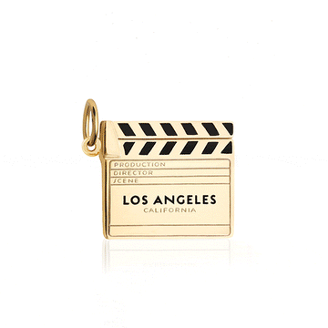 Los Angeles Charm Clapboard Gold
