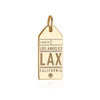 Solid Gold LAX Los Angeles Luggage Tag Charm - JET SET CANDY (4572025913432)