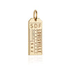 Solid Gold Louisville Kentucky SDF Luggage Tag Charm - JET SET CANDY  (4477283237976)