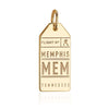 Solid Gold Memphis Tennessee MEM Luggage Tag Charm (4745341141080)