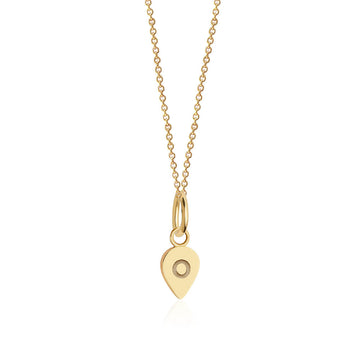 Alphabet Gold Charm, O