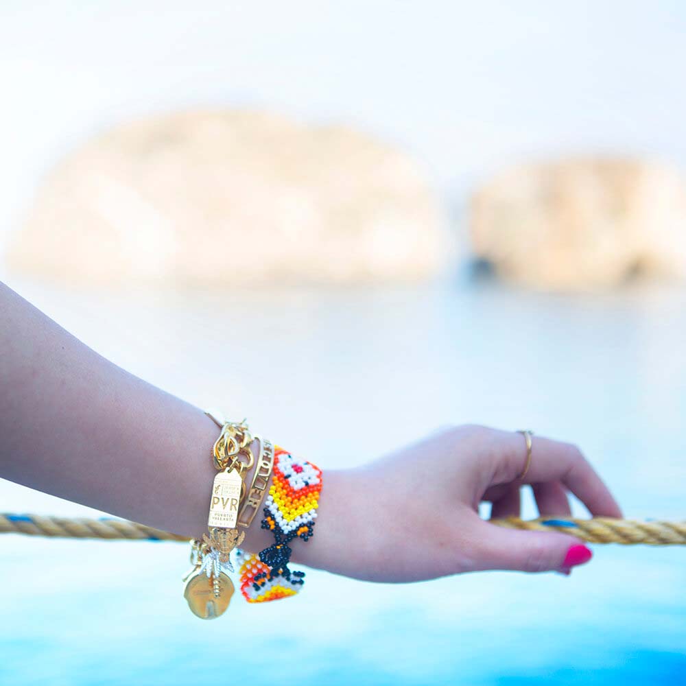 Solid Gold Puerto Vallarta, Mexico PVR Luggage Tag Charm - JET SET CANDY (6930012471480)