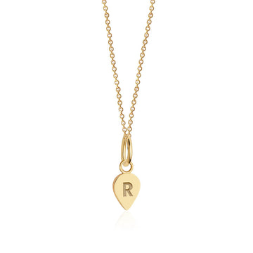 Alphabet Gold Charm, R