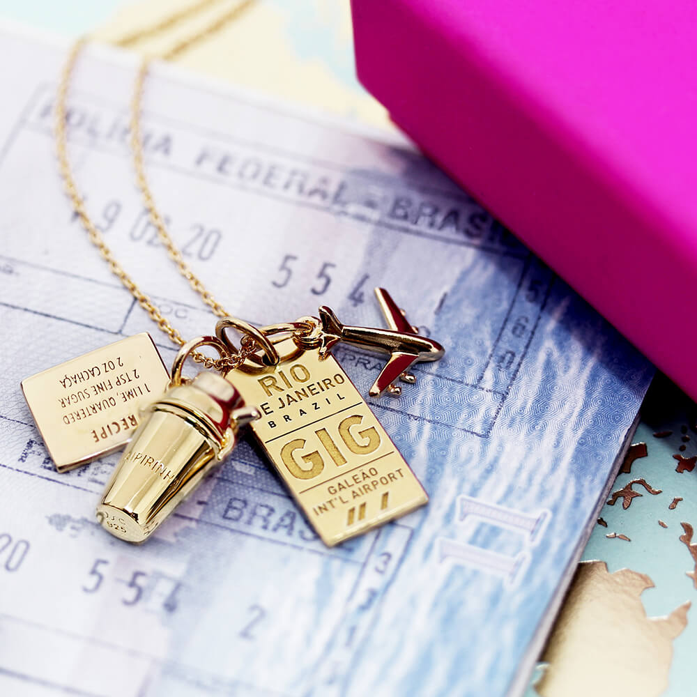Gold Brazil Charm, Caipirinha Shaker - JET SET CANDY (1720176476218)