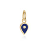 September Map Pin Charm Sapphire Enamel, Solid Gold