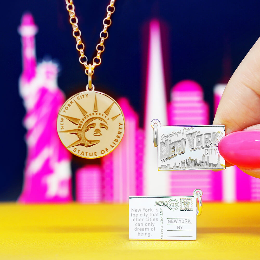Silver Statue of Liberty Charm - JET SET CANDY (7858133074168)