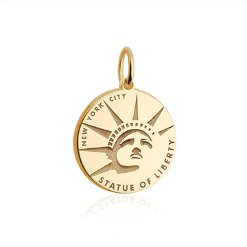 Solid Gold Statue of Liberty Charm