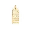 Solid Gold Travel Charm, POS Trinidad and Tobago Luggage Tag - JET SET CANDY  (1720194138170)