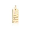 British Virgin Islands Caribbean VIJ Luggage Tag Charm Gold